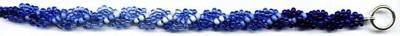 Seed Bead Spiral Rope in Gradient Blues